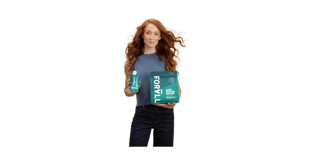 FORALL WATER+PROTEIN and FORALL flavorless whey protein isolate, now at Sprouts Farmers Market