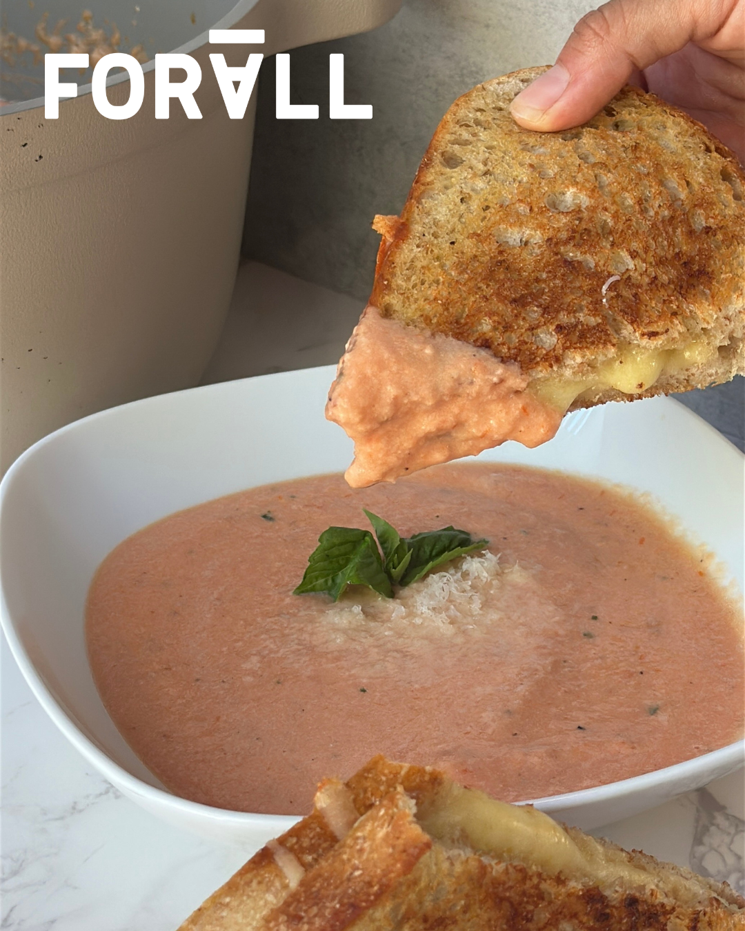 High-Protein Roasted Garlic Tomato Soup