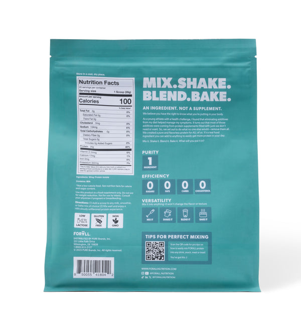 FORALL European Grass-Fed Whey Protein Isolate (20 Scoops)